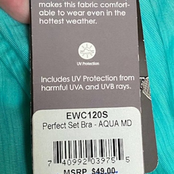 Eleven by Venus Blue-Green Perfect Set Racerback Bra with Removable Padding Sz M - Picture 10 of 14